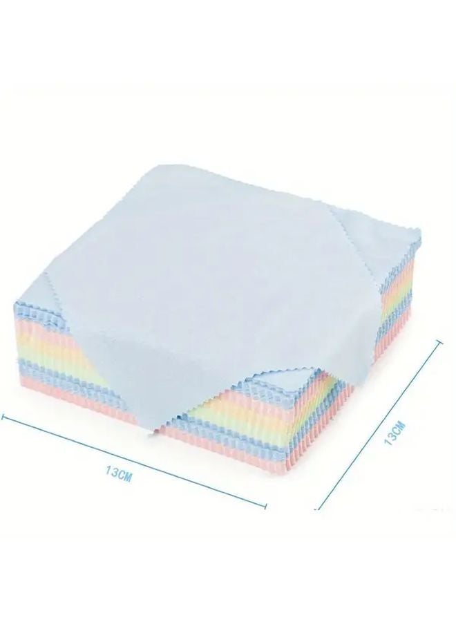 12pcs Ultra Fine Microfiber Cleaning Cloths For Glasses Smartphones Cameras Random Color - Image 3